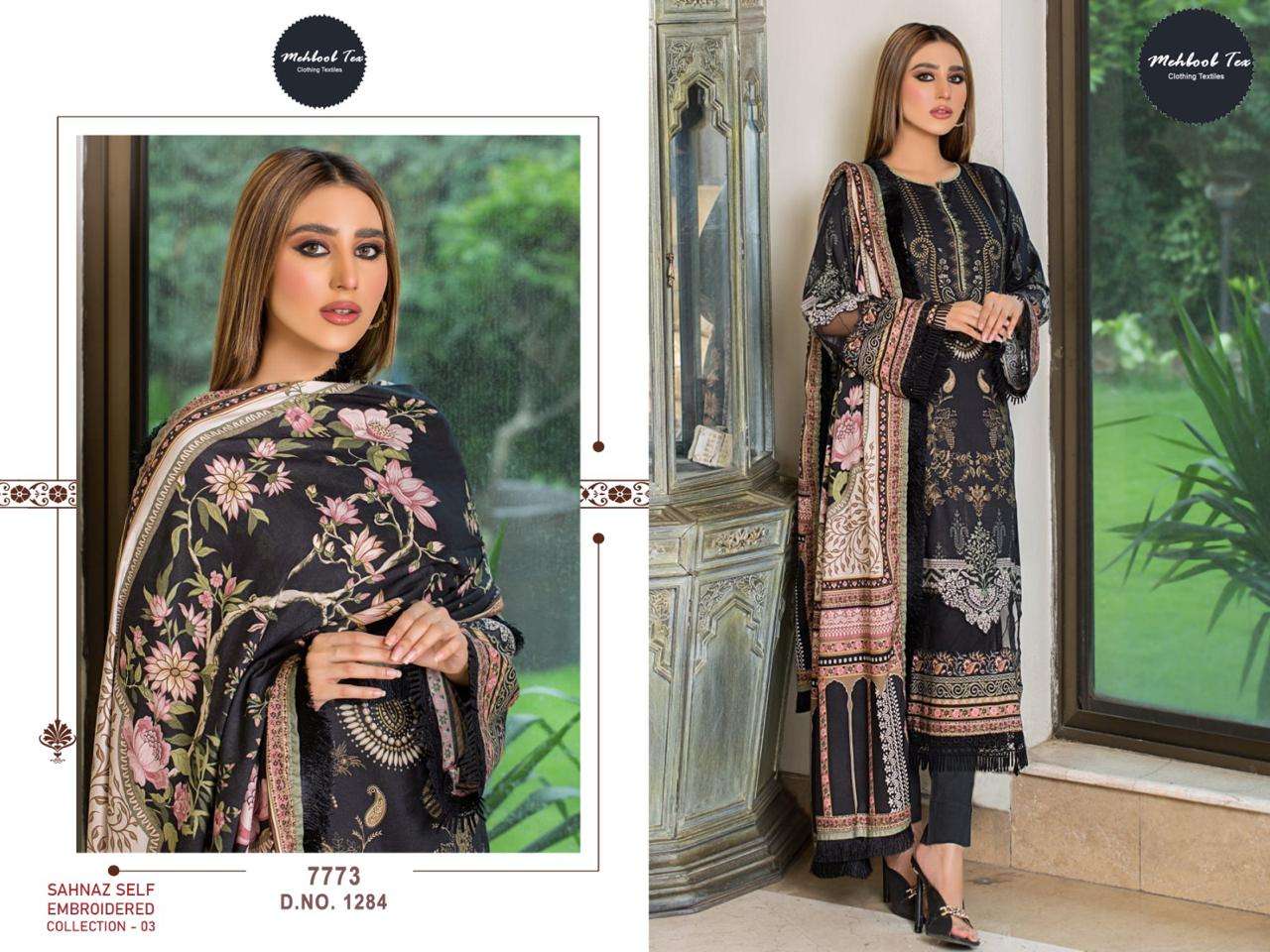 MEHBOOB TEX SAHNAZ SELF EMBROIDERED COLLECTION VOL 3
