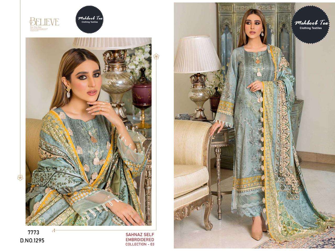 MEHBOOB TEX SAHNAZ SELF EMBROIDERED COLLECTION VOL 3