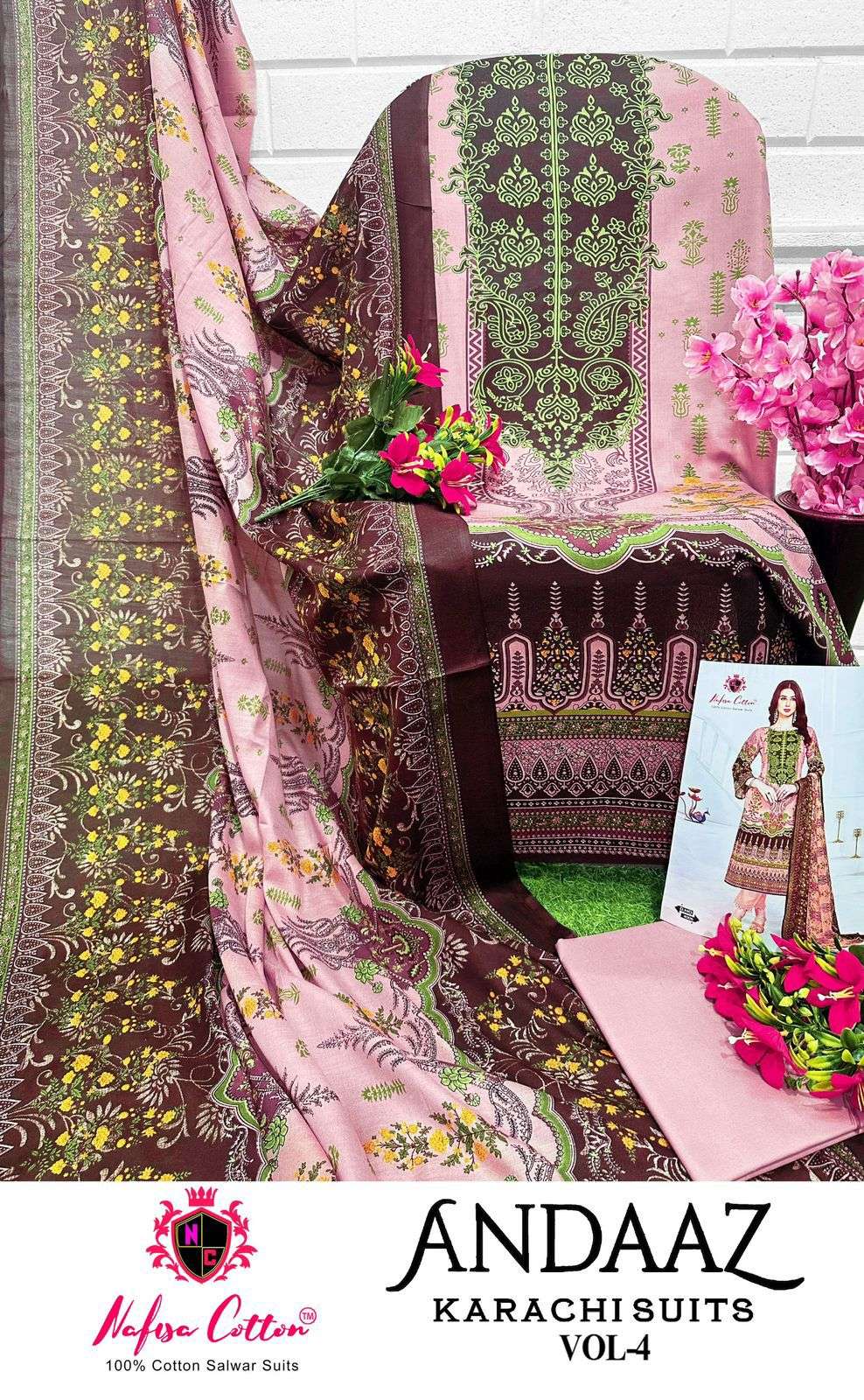 NAFISA COTTON ANDAAZ KARACHI SUITS VOL 4