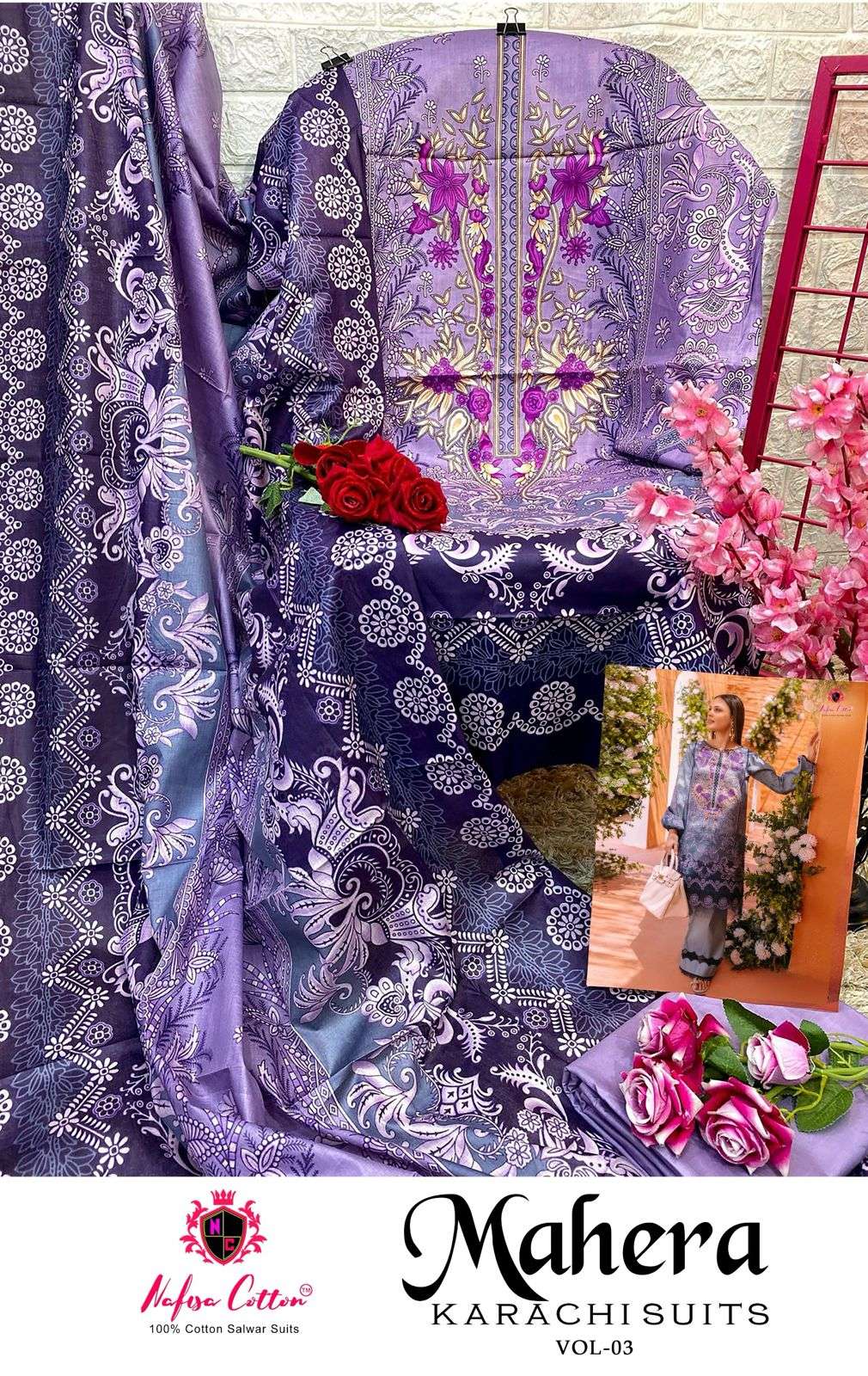 NAFISA COTTON MAHERA KARACHI SUITS VOL 3