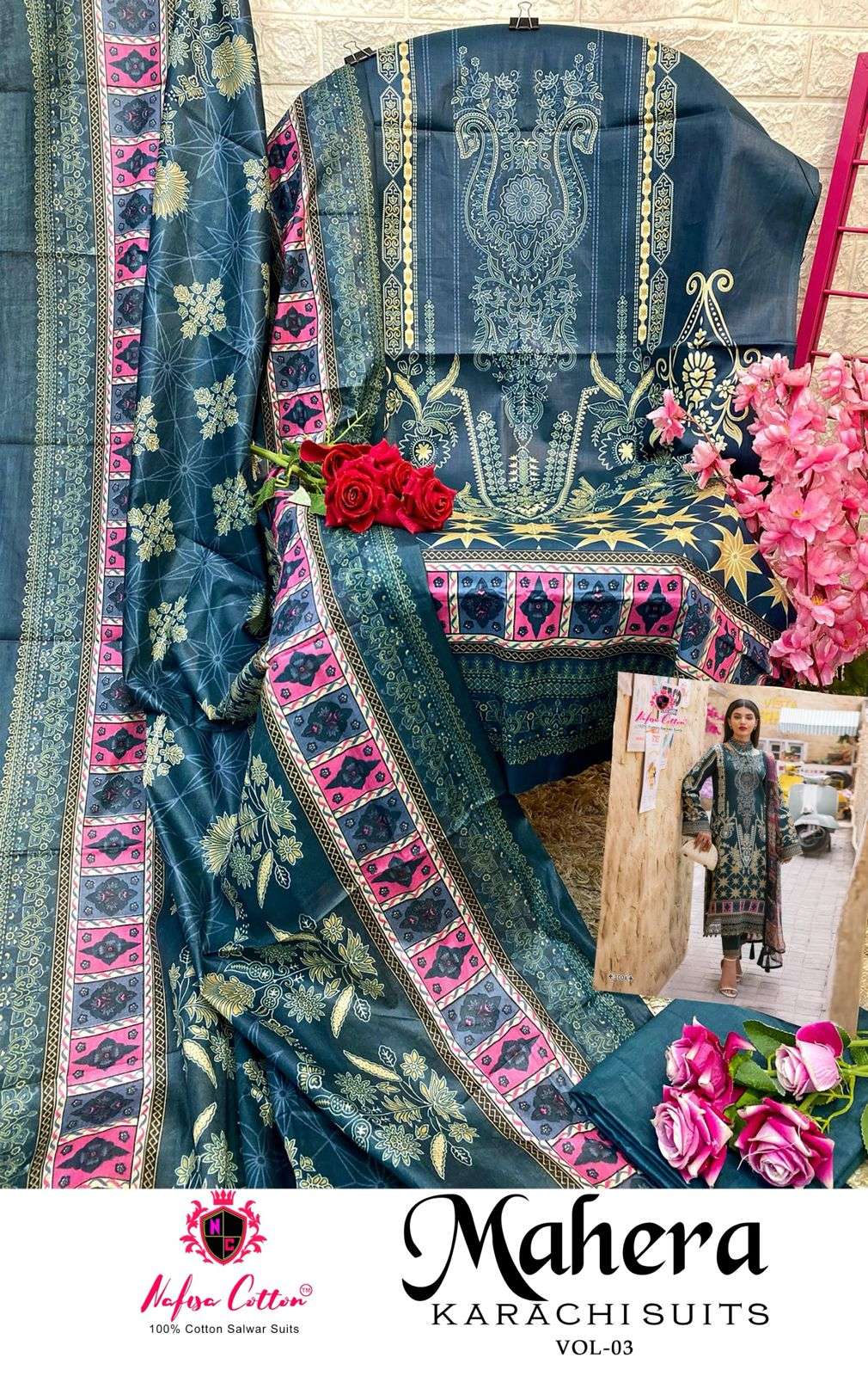 NAFISA COTTON MAHERA KARACHI SUITS VOL 3