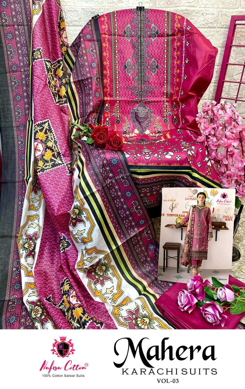 NAFISA COTTON MAHERA KARACHI SUITS VOL 3