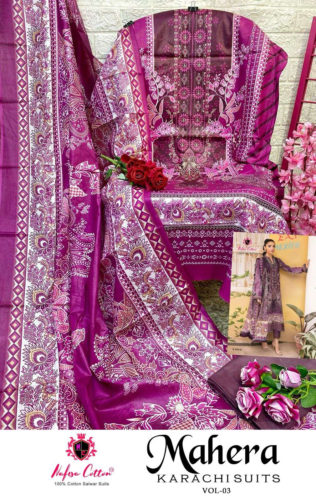 NAFISA COTTON MAHERA KARACHI SUITS VOL 3