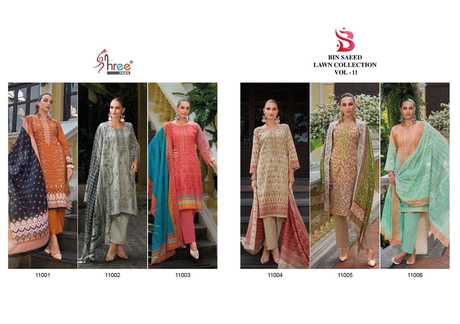 SHREE FABS BIN SAEED LAWN COLLECTION  VOL 11 