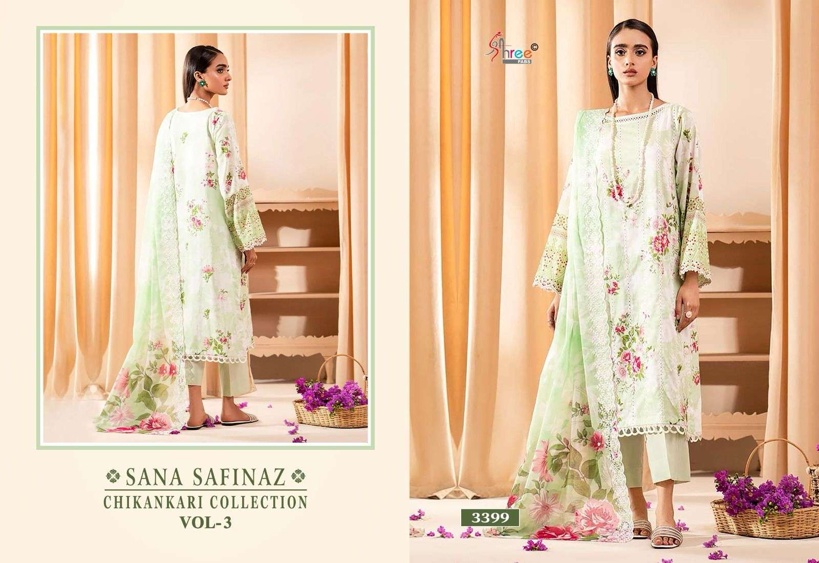 SHREE FABS SANA SAFINAZ CHIKANKARI COLLECTION VOL 3 