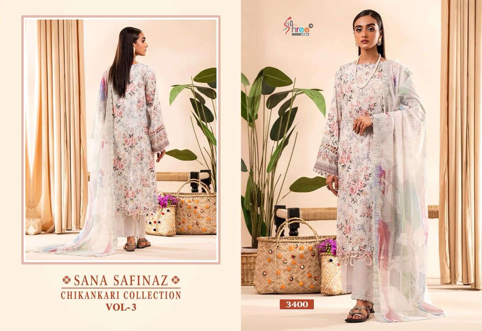 SHREE FABS SANA SAFINAZ CHIKANKARI COLLECTION VOL 3 
