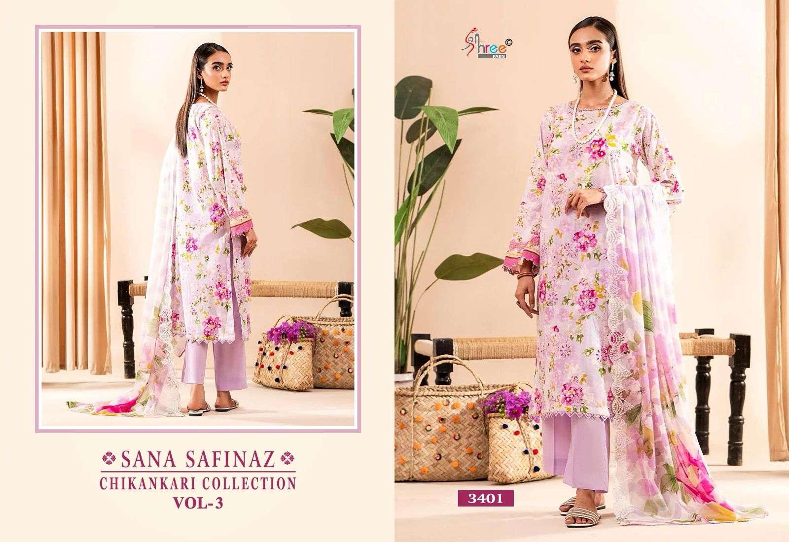 SHREE FABS SANA SAFINAZ CHIKANKARI COLLECTION VOL 3 