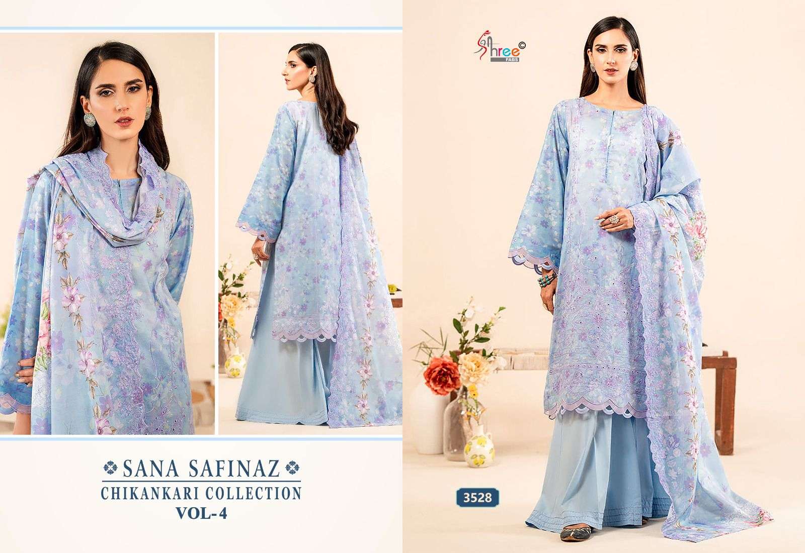 SHREE FABS SANA SAFINAZ CHIKANKARI COLLECTION VOL 4