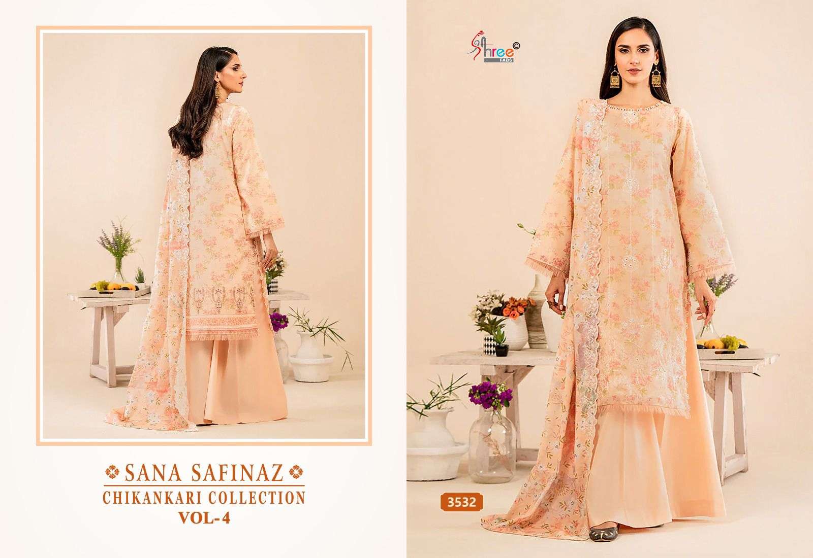 SHREE FABS SANA SAFINAZ CHIKANKARI COLLECTION VOL 4
