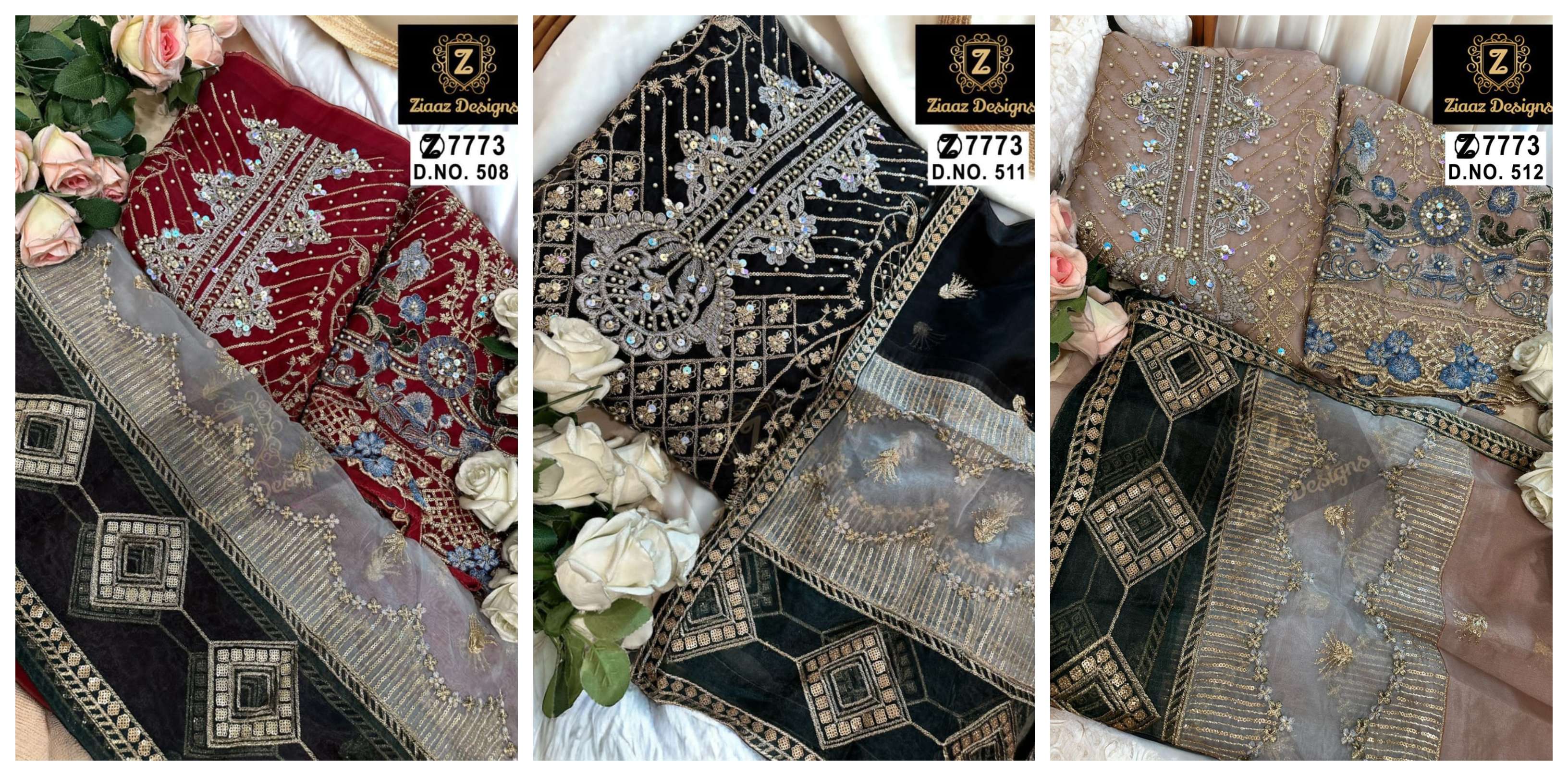 ZIAAZ DESIGNS CODE 508 511 & 512