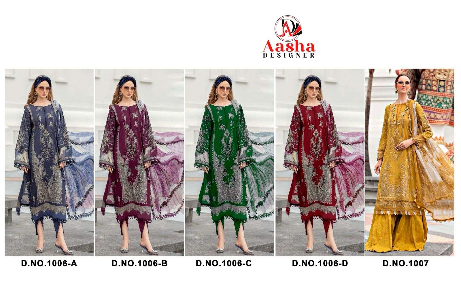 AASHA DESIGNER  D NO 1006 & 1007
