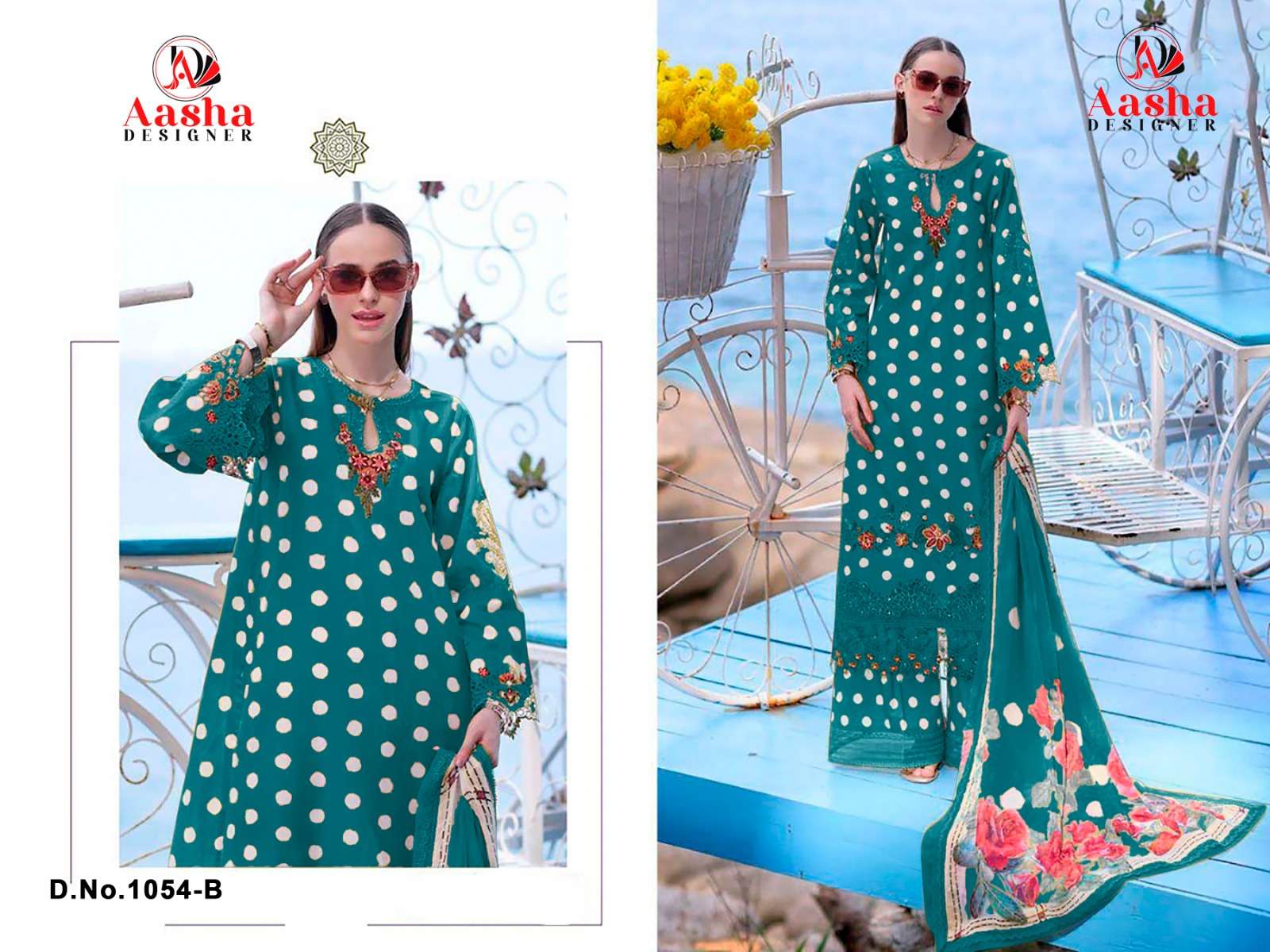AASHA DESIGNER D NO 1054 AND 1055 