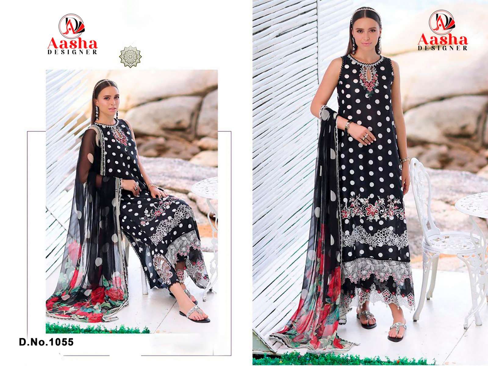 AASHA DESIGNER D NO 1054 AND 1055 