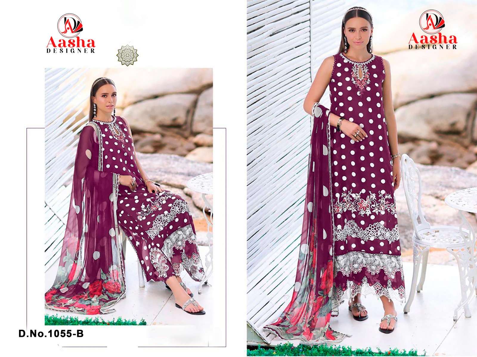 AASHA DESIGNER D NO 1054 AND 1055 