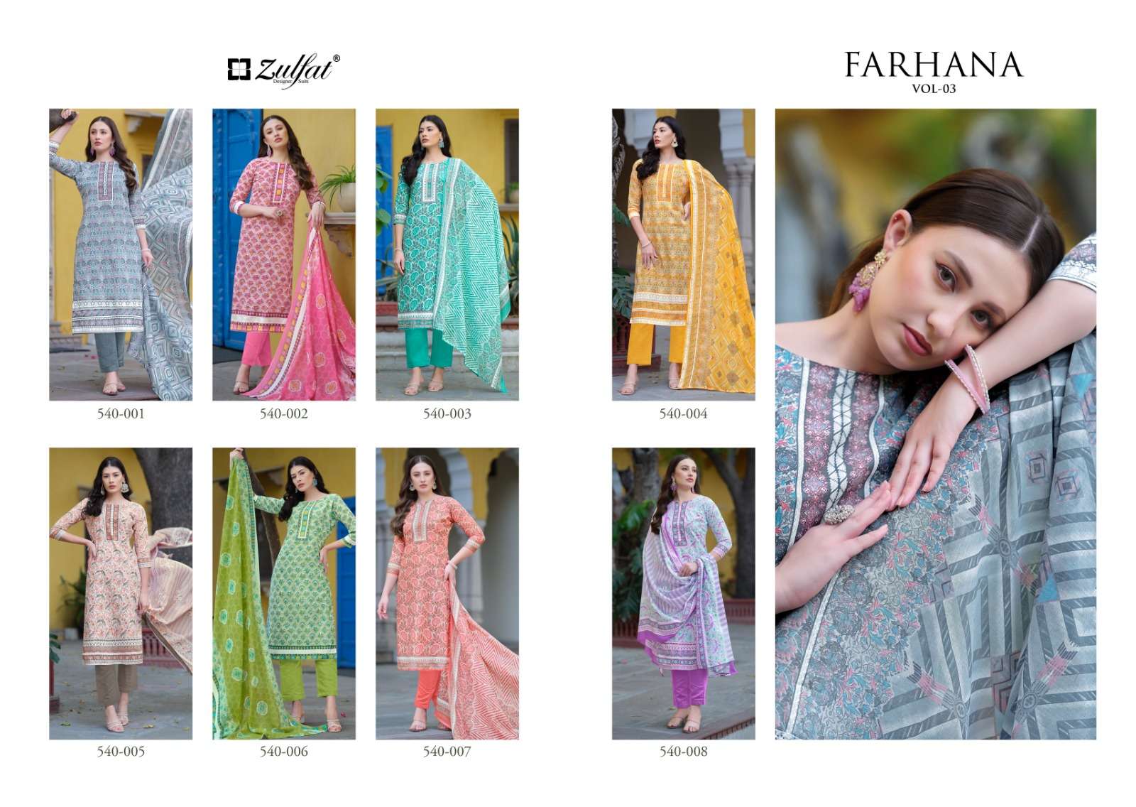 ZULFAT DESIGNER SUITS FARHANA VOL 3 