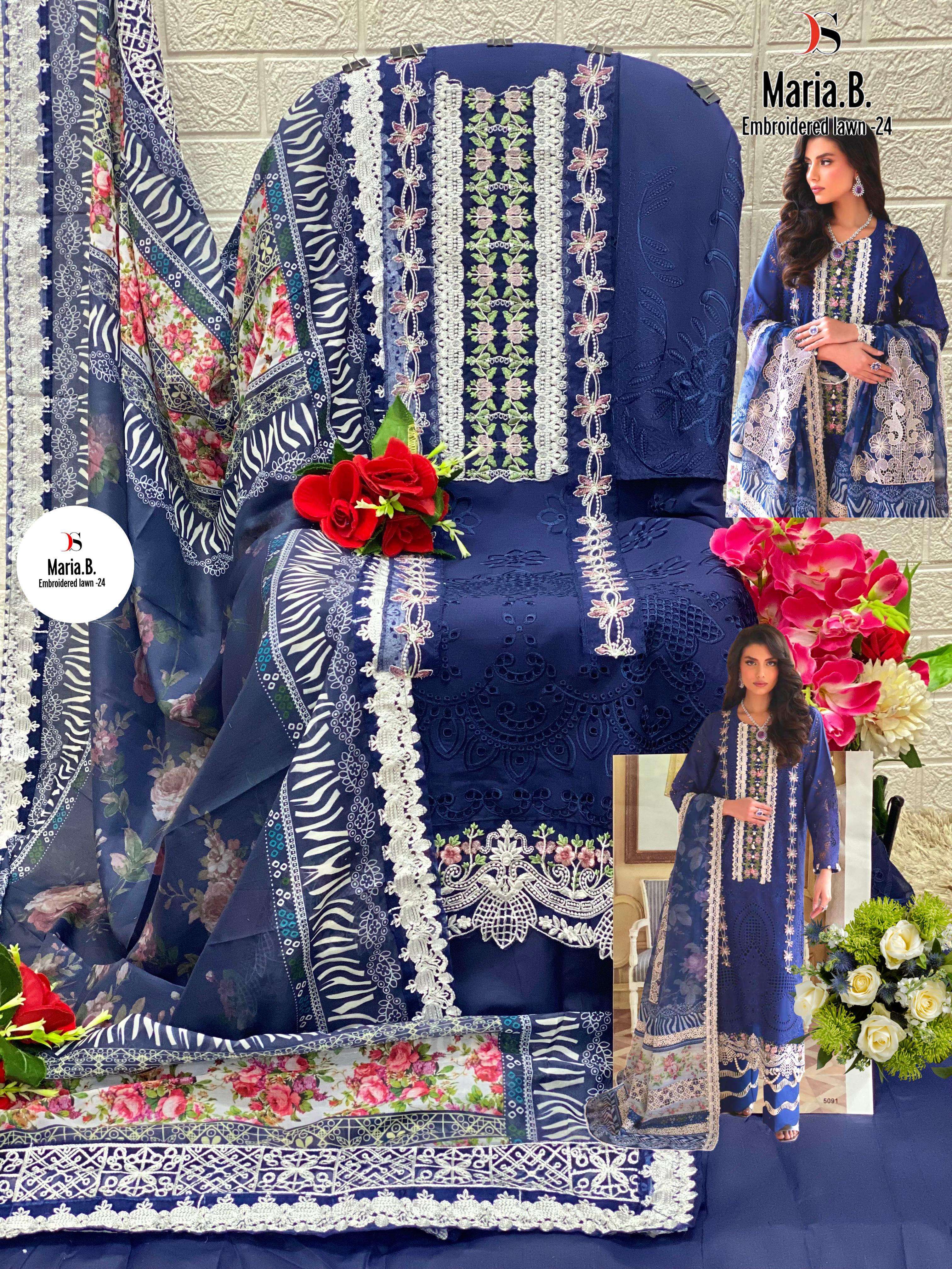 DEEPSY SUITS MARIA B EMBROIDERED LAWN 24