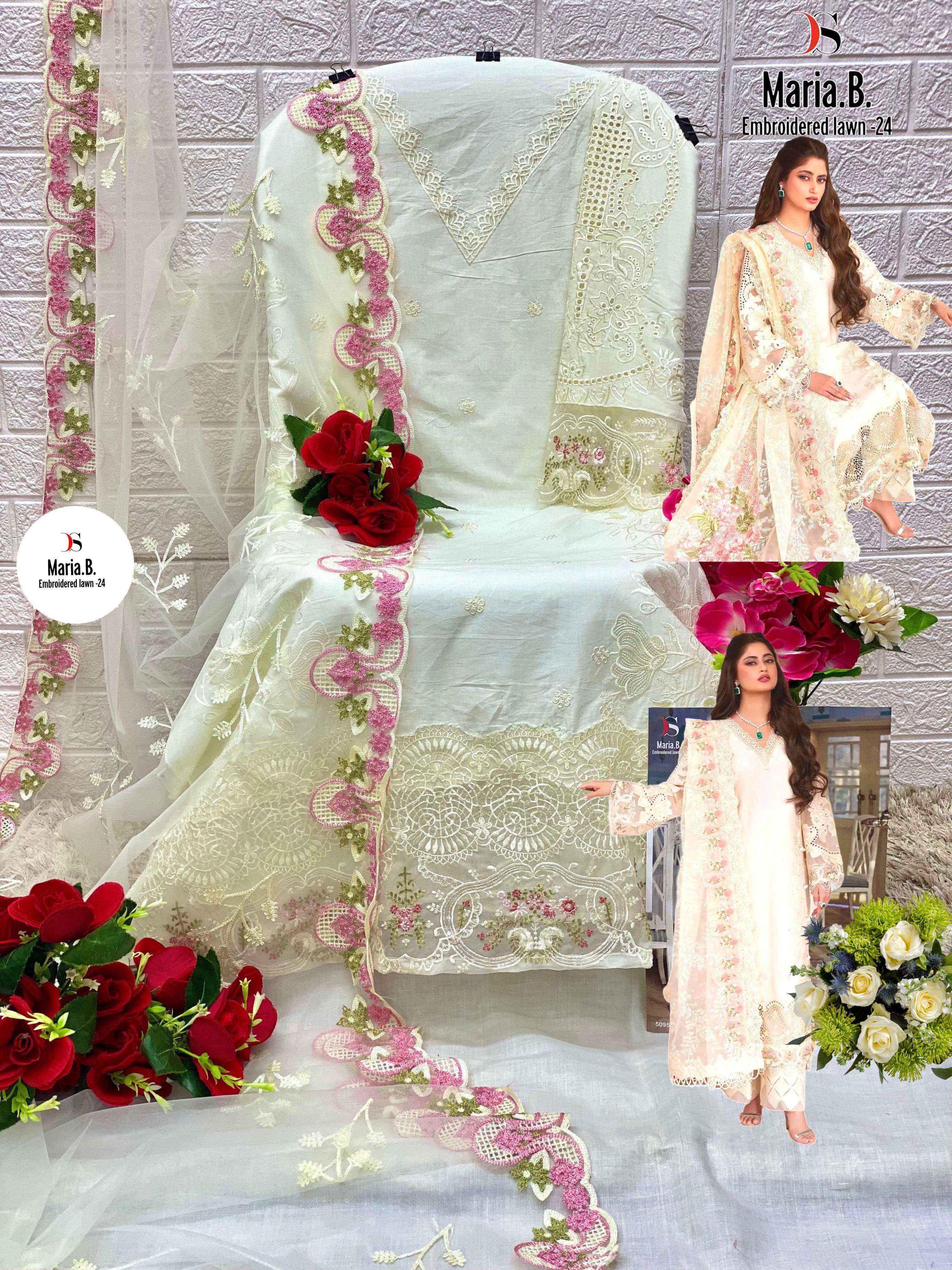 DEEPSY SUITS MARIA B EMBROIDERED LAWN 24