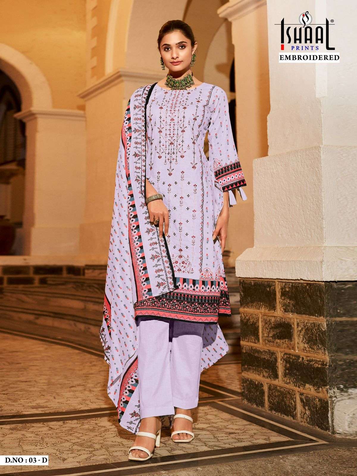 ISHAAL PRINTS EMBROIDERED D NO 03 