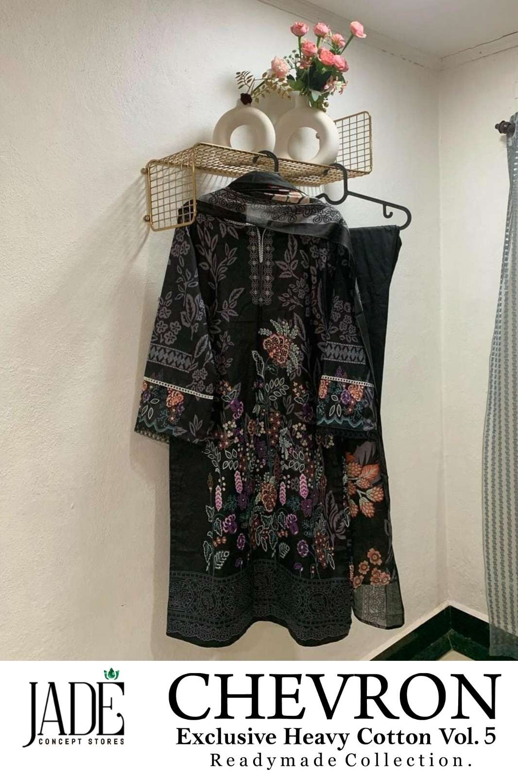 JADE CHEVRON EXCLUSIVE HEAVY COTTON VOL 5 READY MADE SUIT