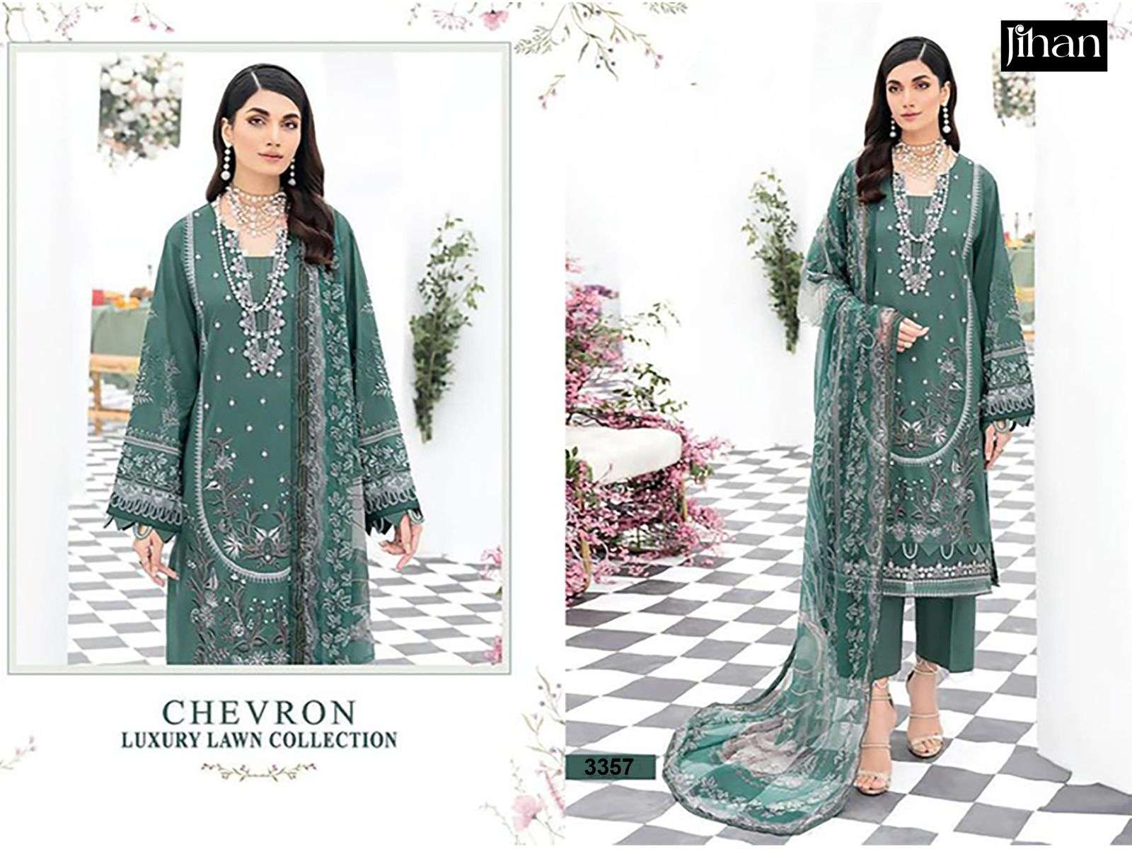 JIHAN CHEVRON LUXURY LAWN COLLECTION VOL 3