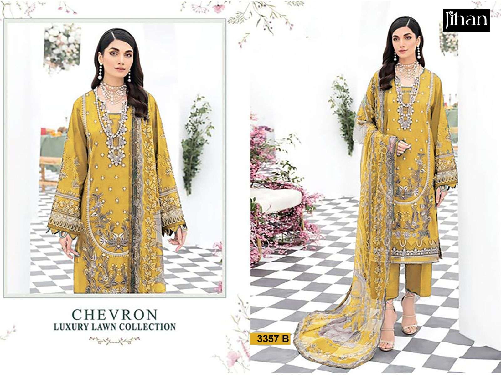 JIHAN CHEVRON LUXURY LAWN COLLECTION VOL 3