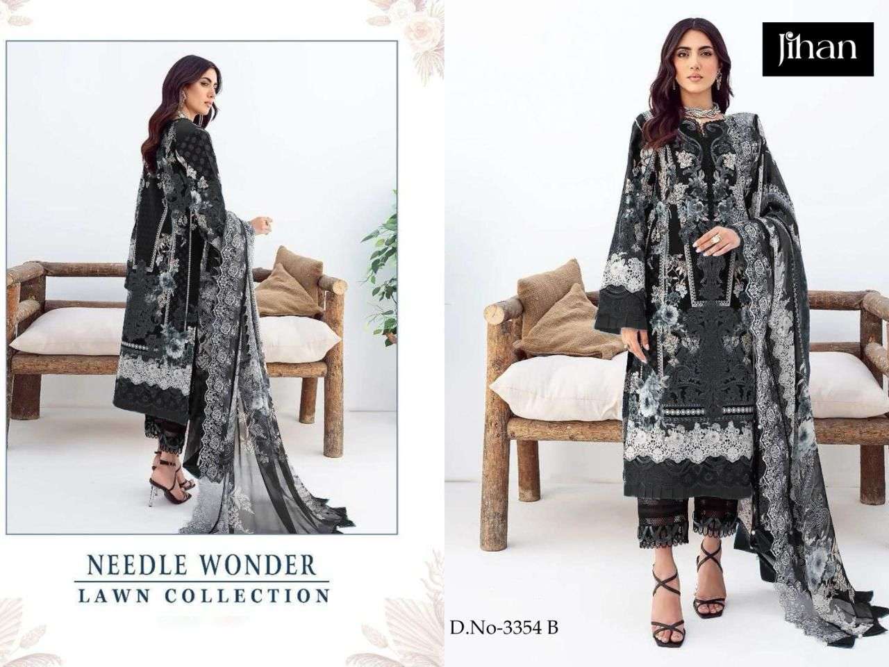  JIHAN NEEDLE WONDER LAWN COLLECTION D NO 3354