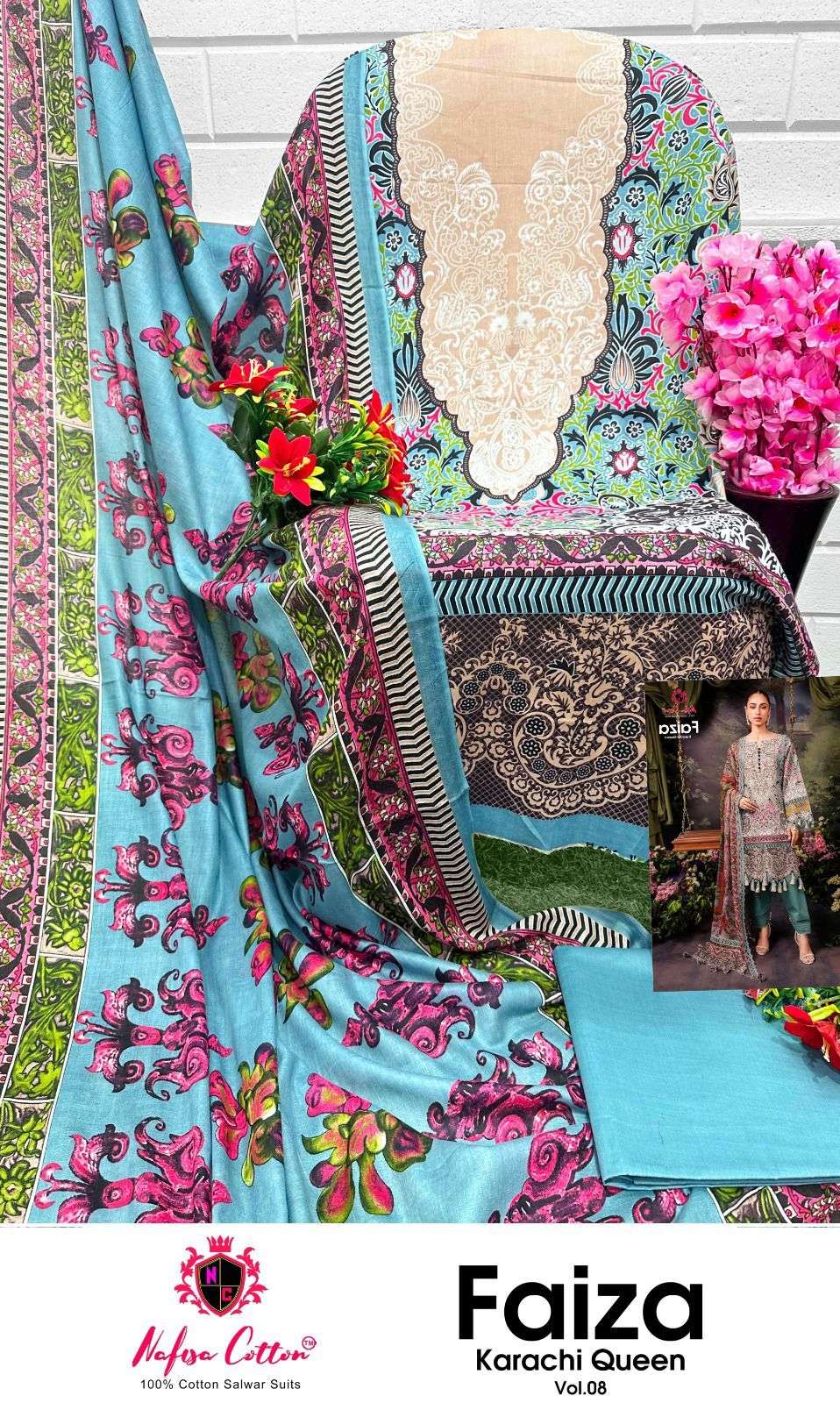 NAFISA COTTON FAIZA KARACHI QUEEN VOL 8