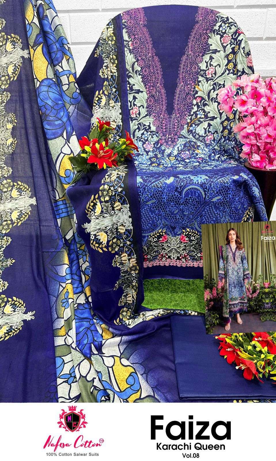 NAFISA COTTON FAIZA KARACHI QUEEN VOL 8