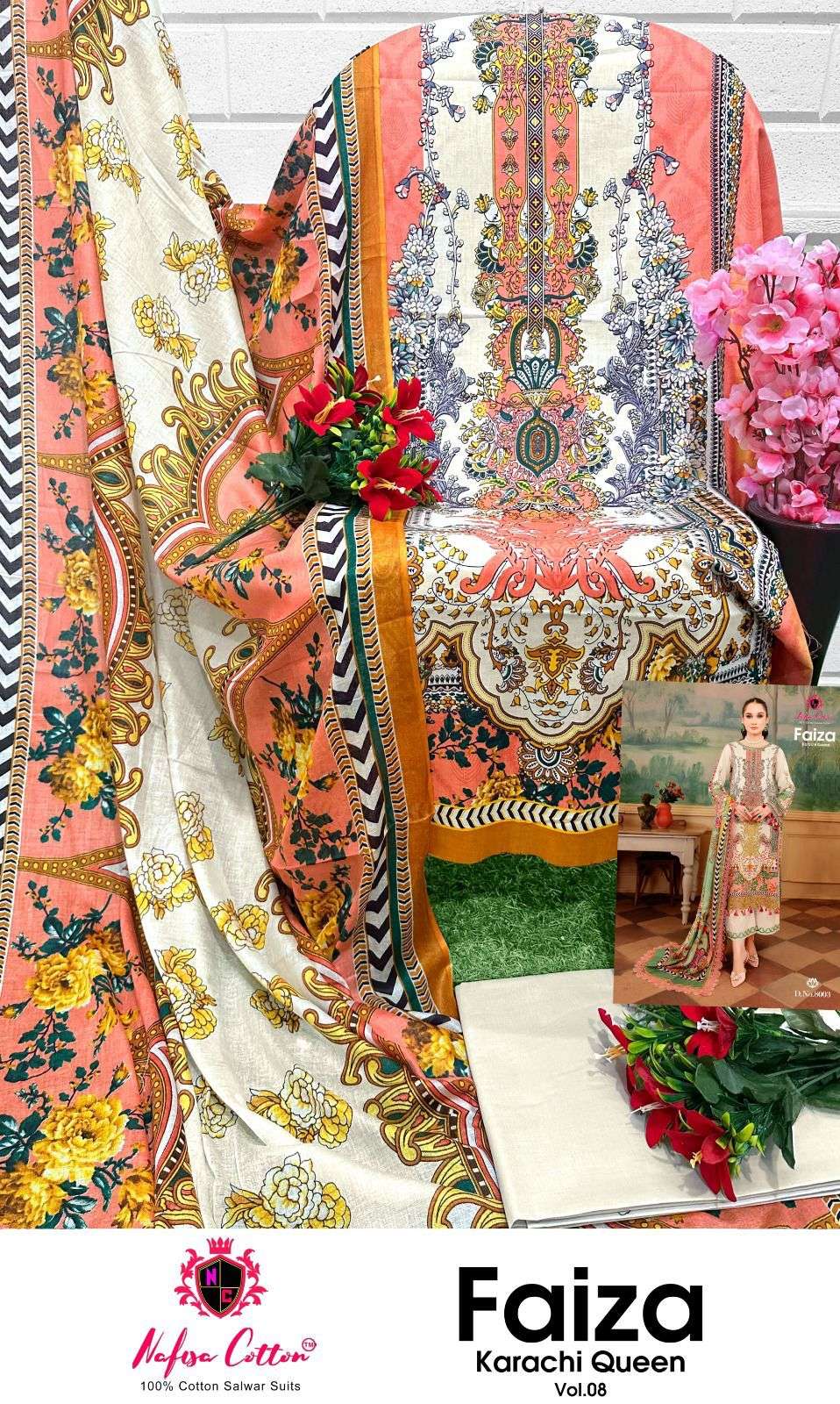NAFISA COTTON FAIZA KARACHI QUEEN VOL 8