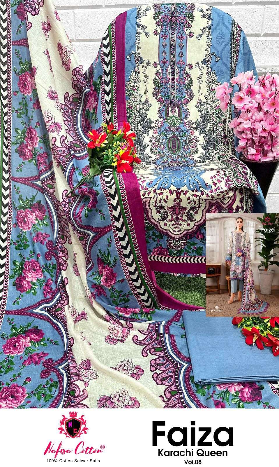 NAFISA COTTON FAIZA KARACHI QUEEN VOL 8
