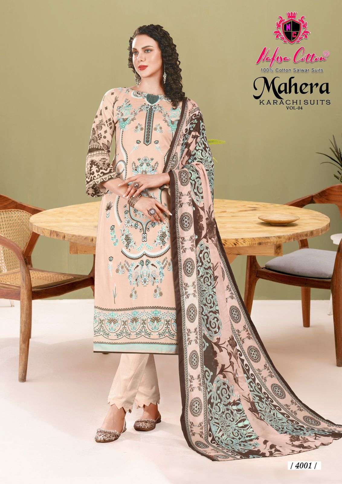 NAFISA COTTON MAHERA KARACHI SUITS VOL 4