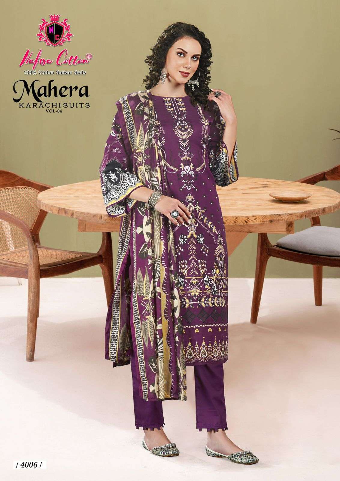 NAFISA COTTON MAHERA KARACHI SUITS VOL 4