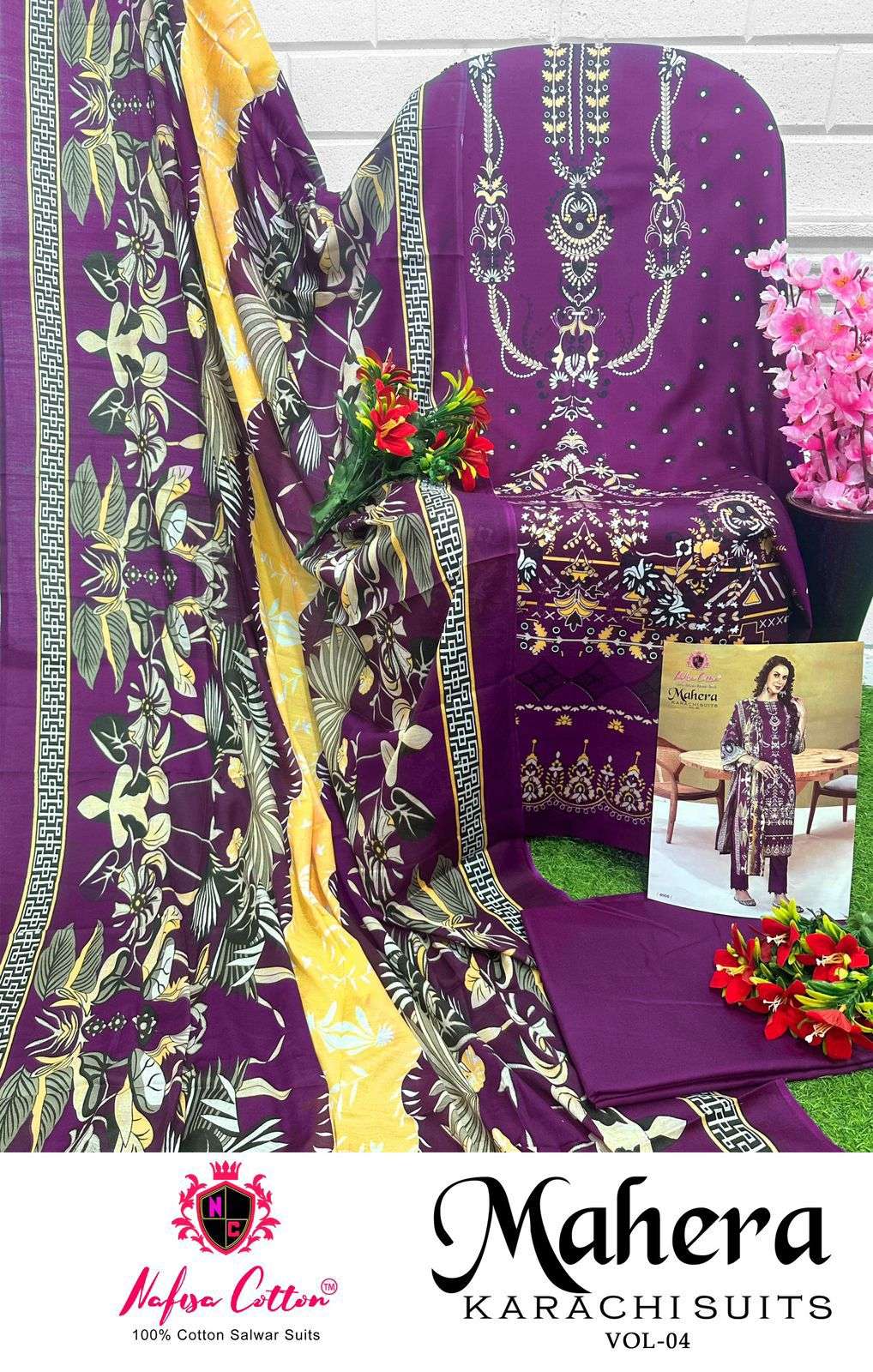 NAFISA COTTON MAHERA KARACHI SUITS VOL 4