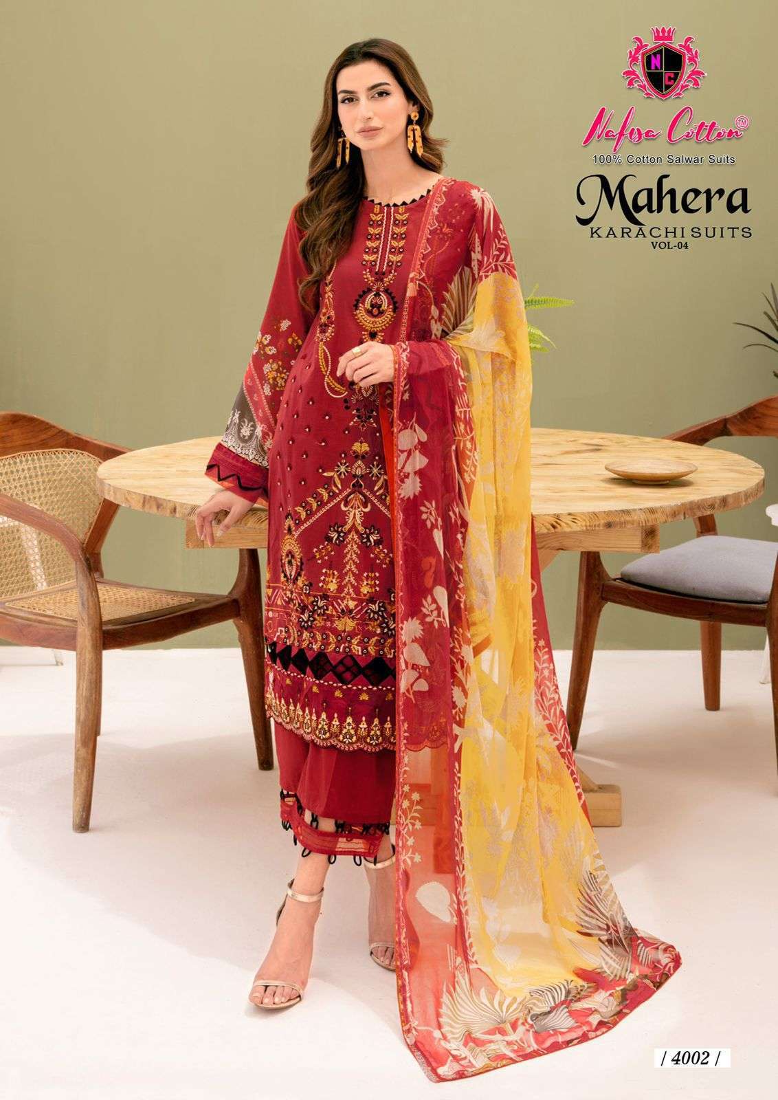 NAFISA COTTON MAHERA KARACHI SUITS VOL 4