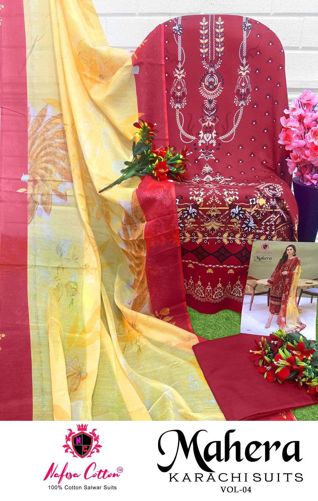 NAFISA COTTON MAHERA KARACHI SUITS VOL 4