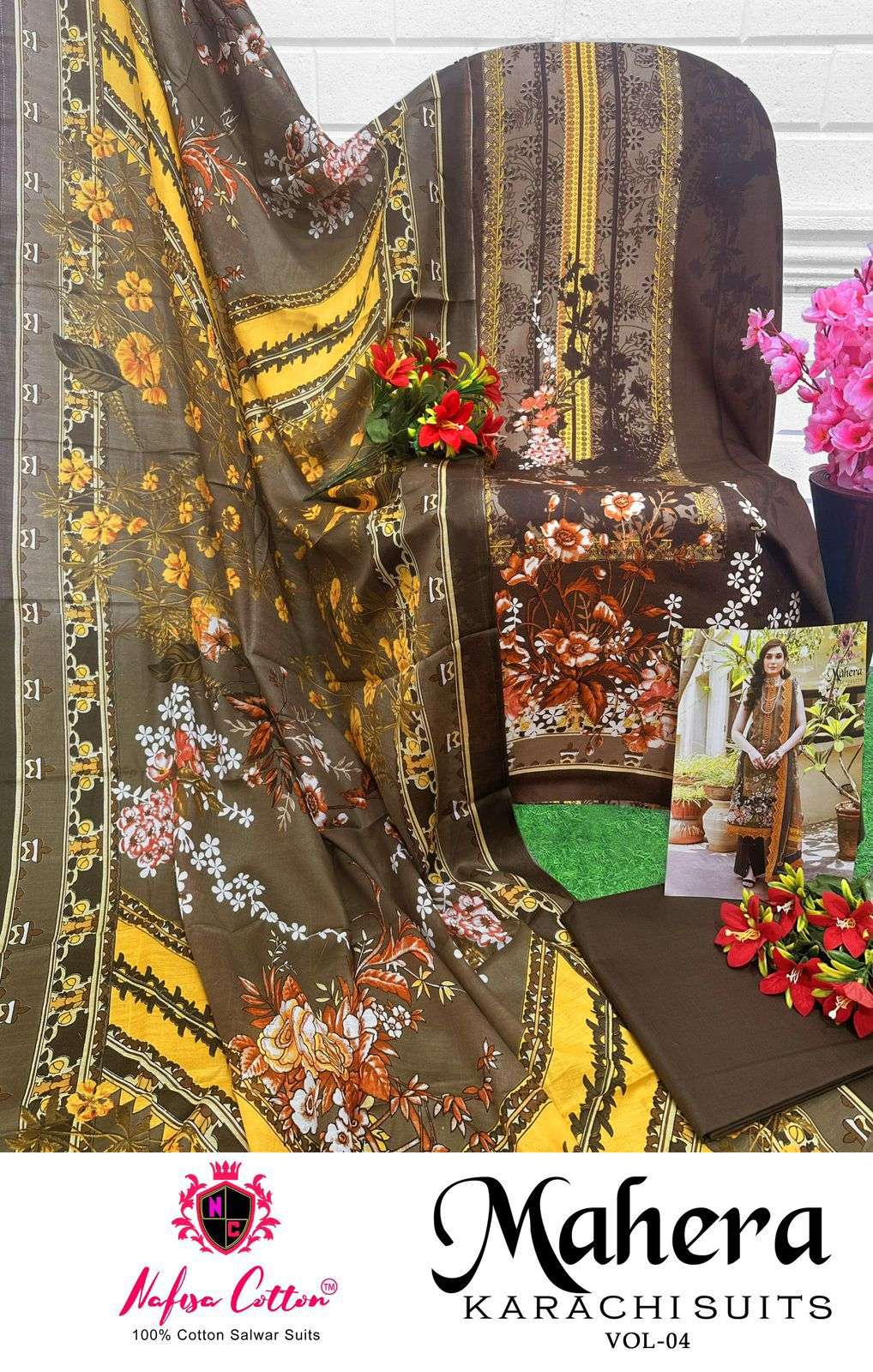 NAFISA COTTON MAHERA KARACHI SUITS VOL 4