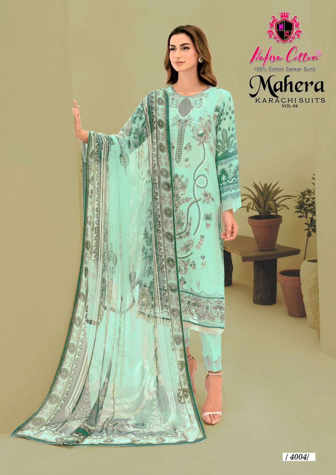 NAFISA COTTON MAHERA KARACHI SUITS VOL 4