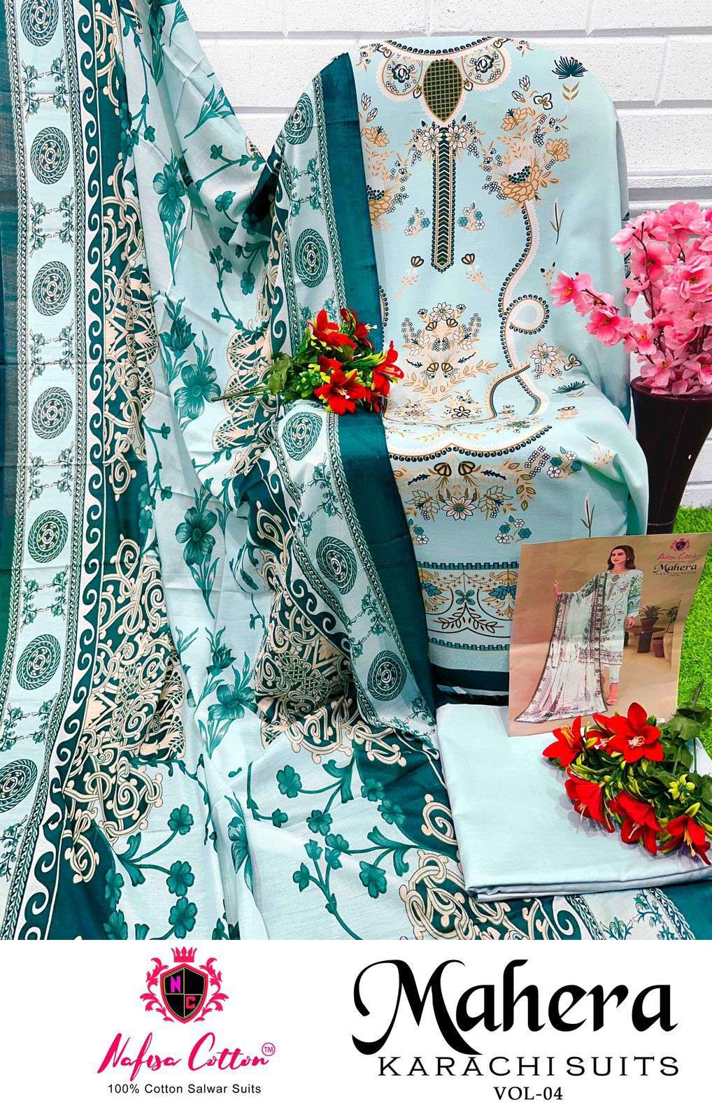 NAFISA COTTON MAHERA KARACHI SUITS VOL 4