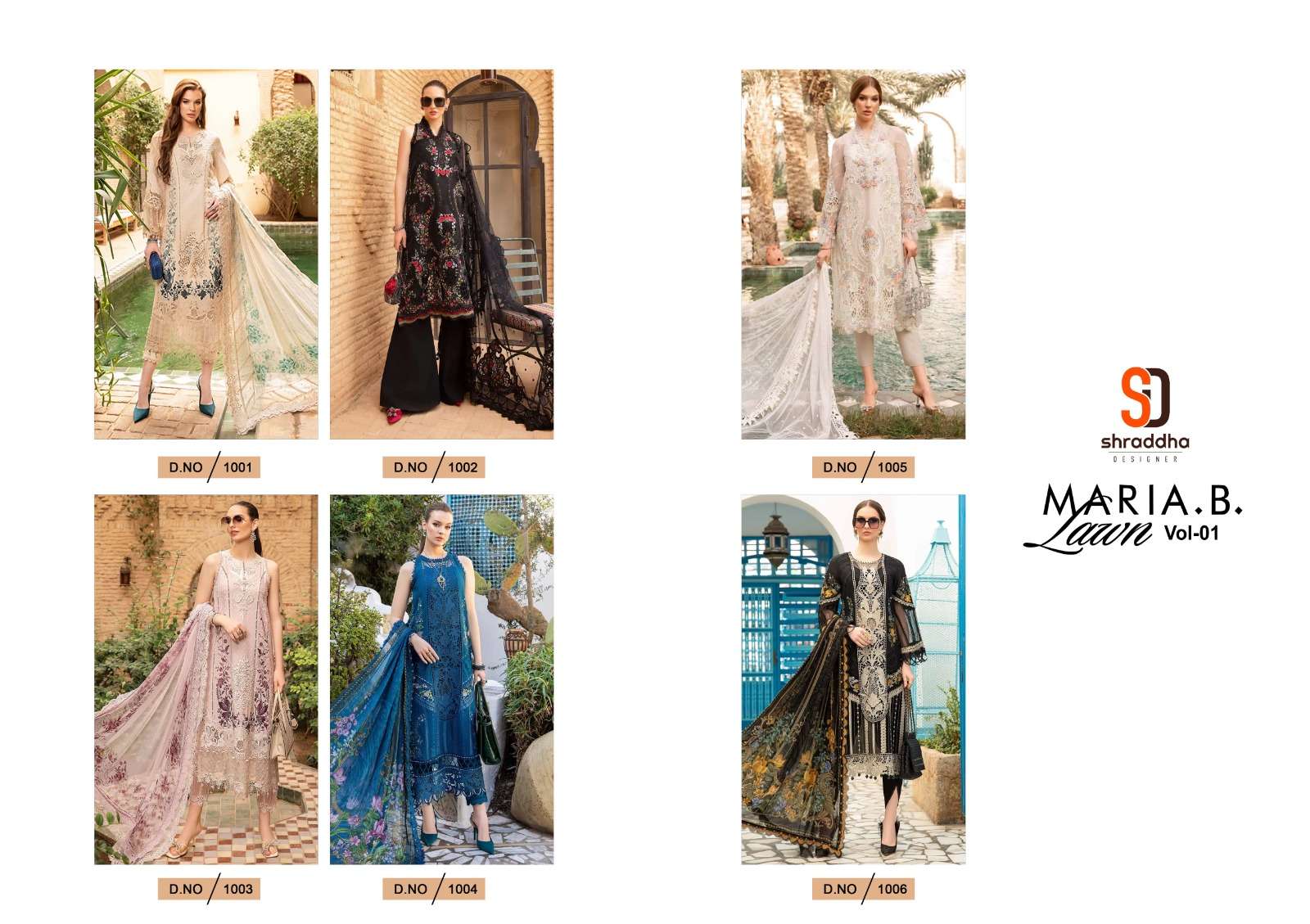 SHRADDHA DESIGNER MARIA B LAWN VOL 1 