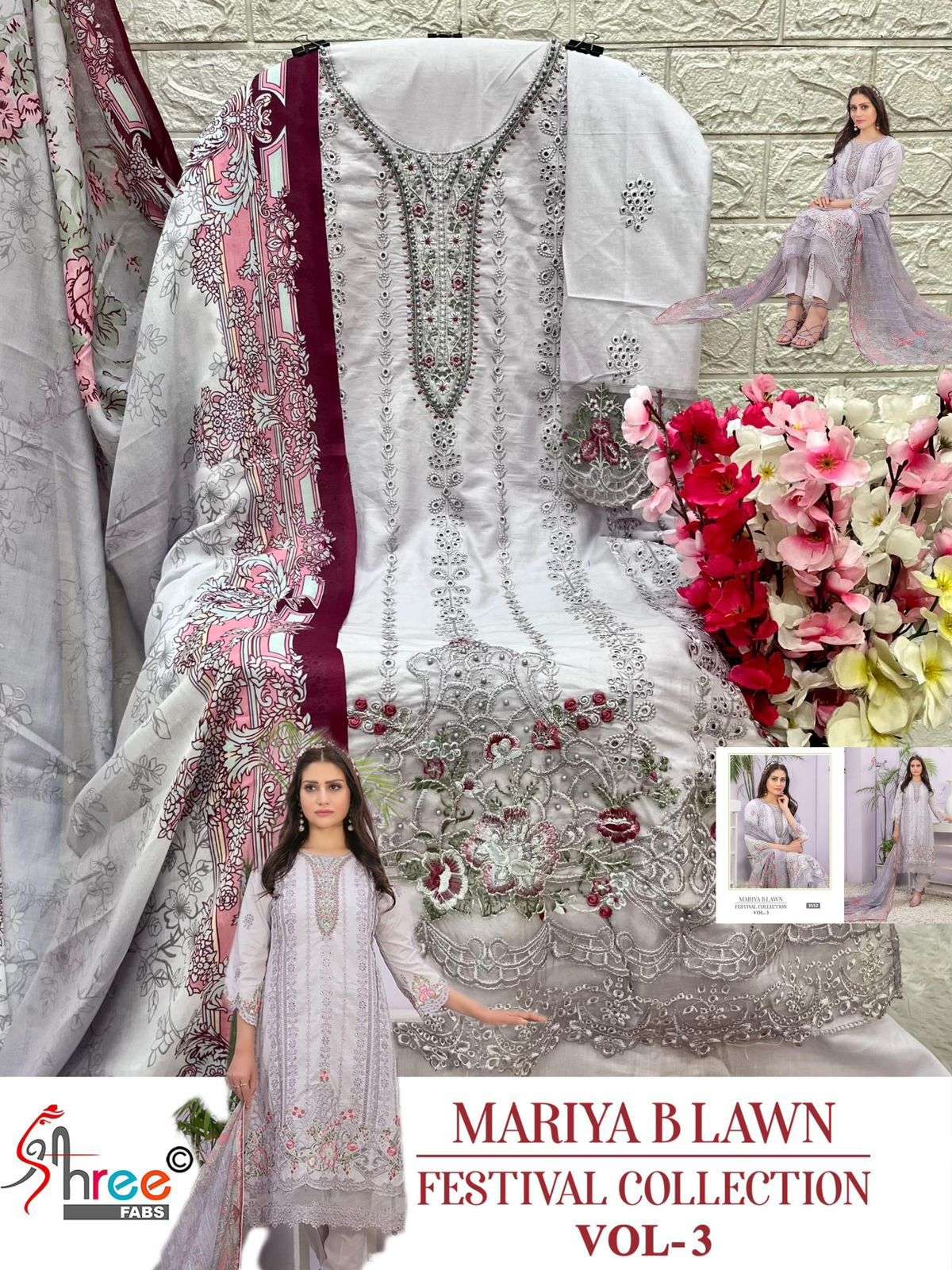 SHREE FABS MARIYA B LAWN FESTIVAL COLLECTION VOL 3 