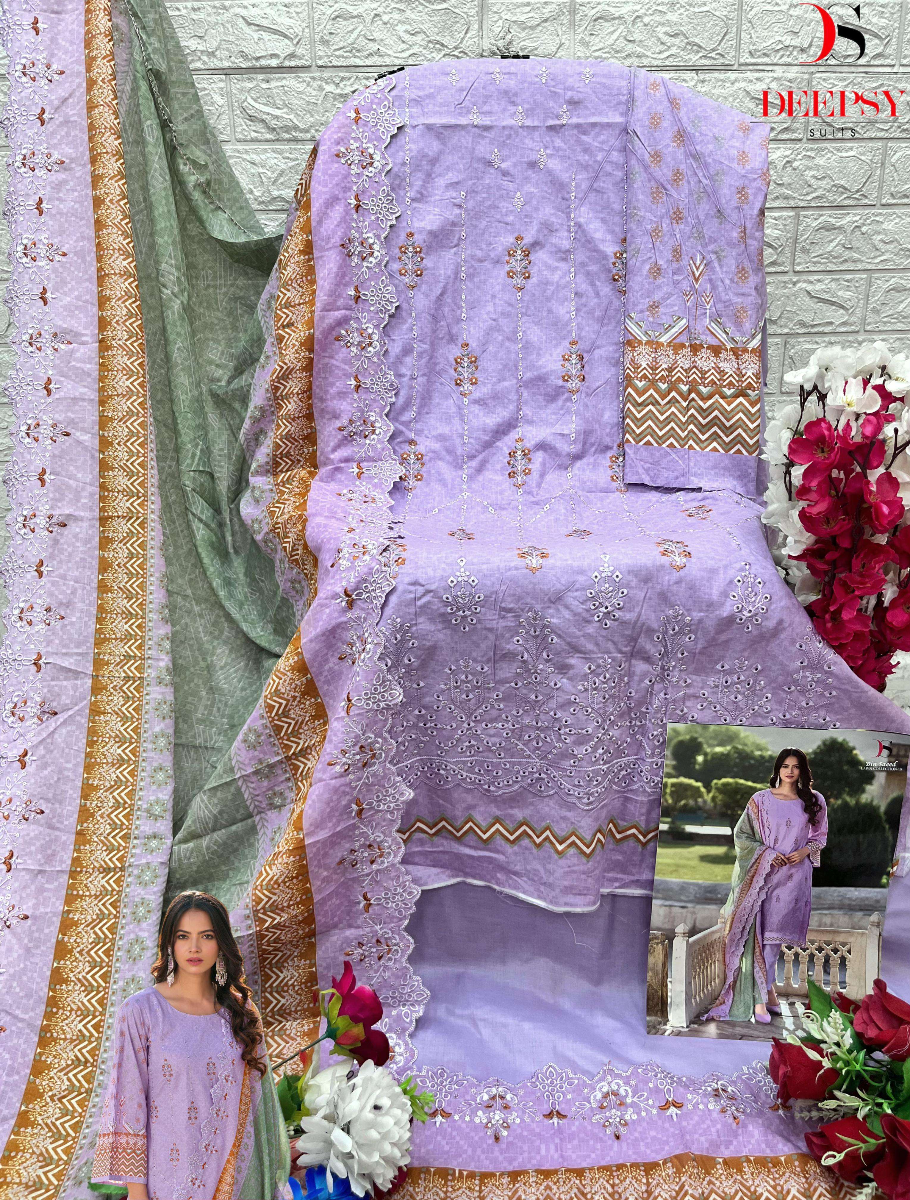 DEEPSY SUITS BIN SAEED LAWN COLLECTION VOL 10