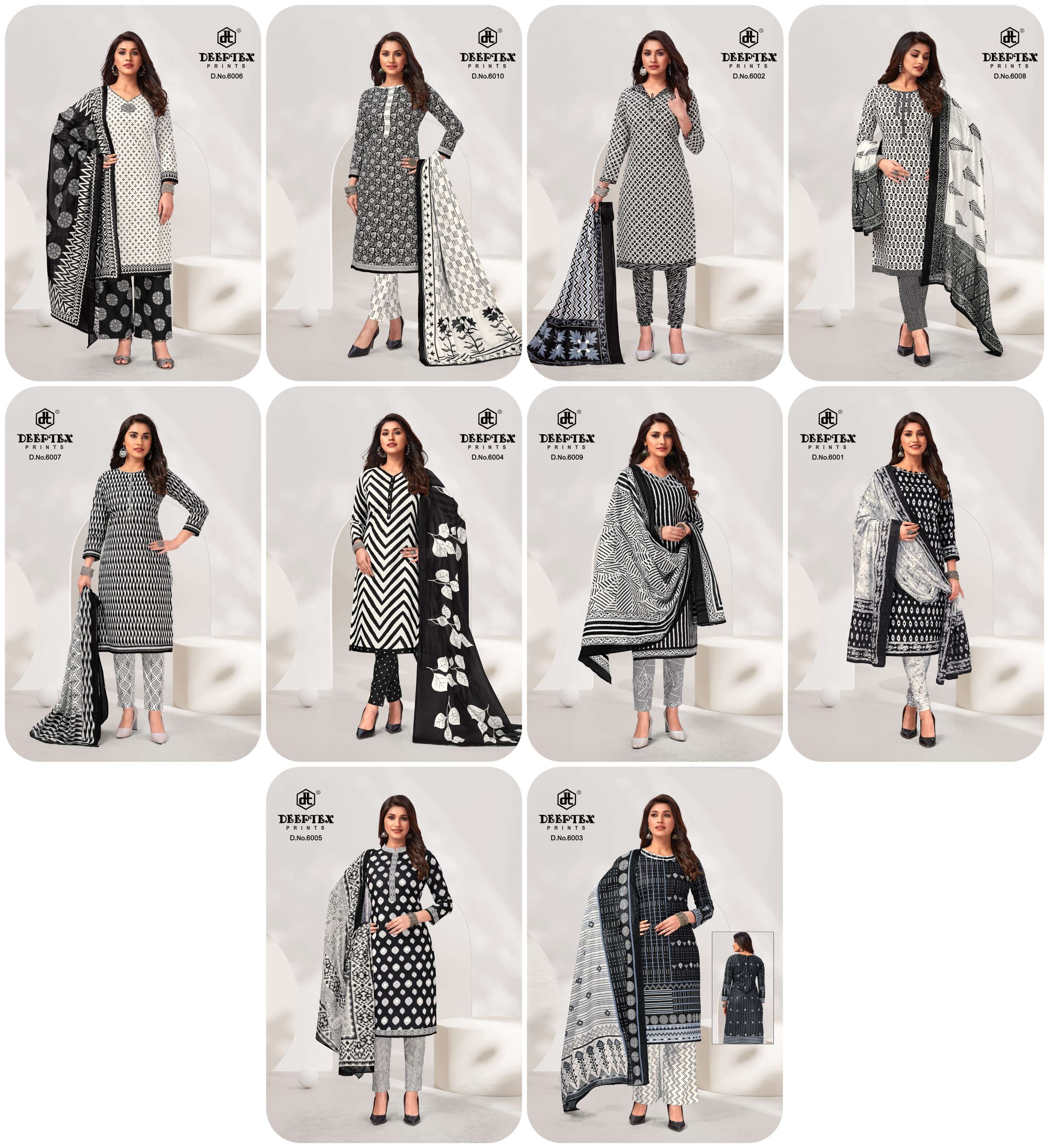 DEEPTEX PRINTS AALIZA BLACK & WHITE SPECIAL 