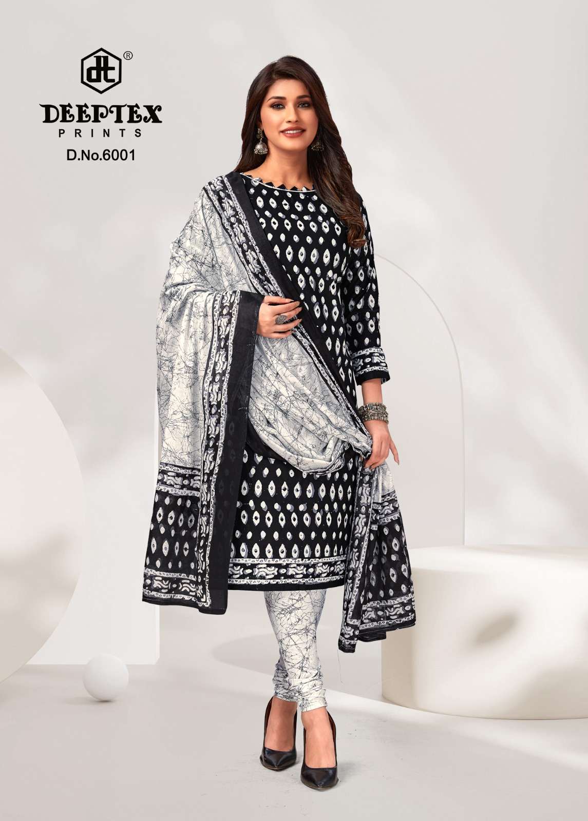 DEEPTEX PRINTS AALIZA BLACK & WHITE SPECIAL 