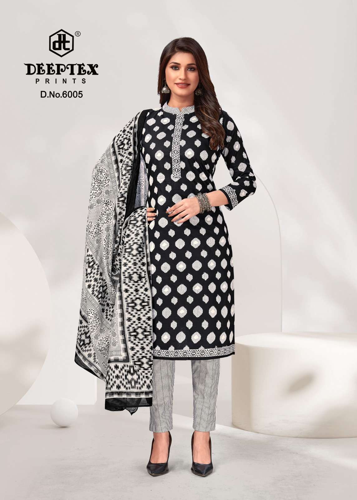 DEEPTEX PRINTS AALIZA BLACK & WHITE SPECIAL 