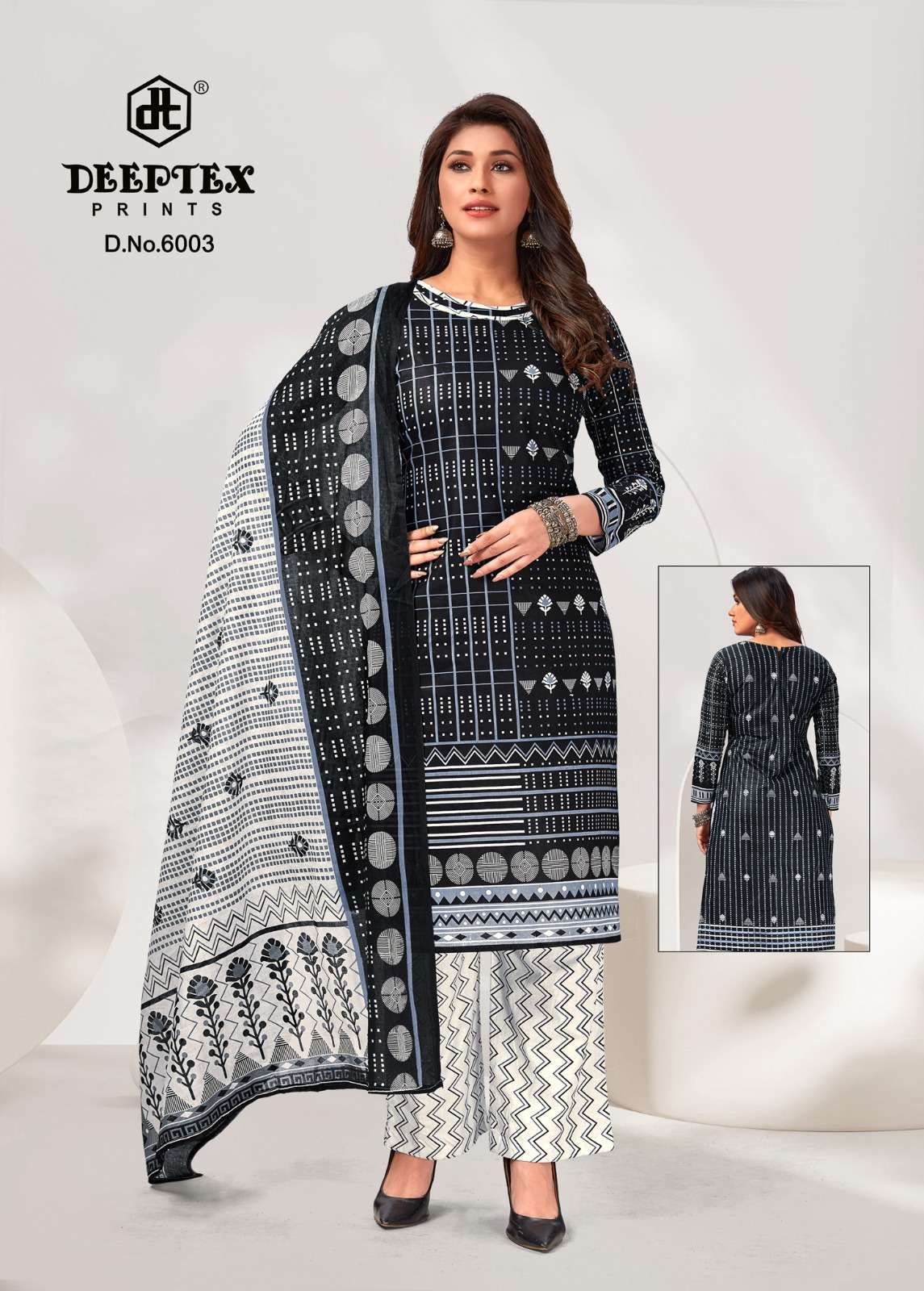 DEEPTEX PRINTS AALIZA BLACK & WHITE SPECIAL 