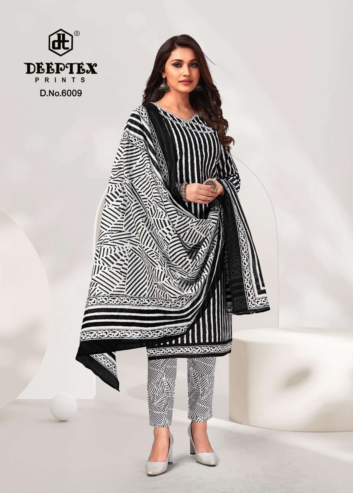 DEEPTEX PRINTS AALIZA BLACK & WHITE SPECIAL 