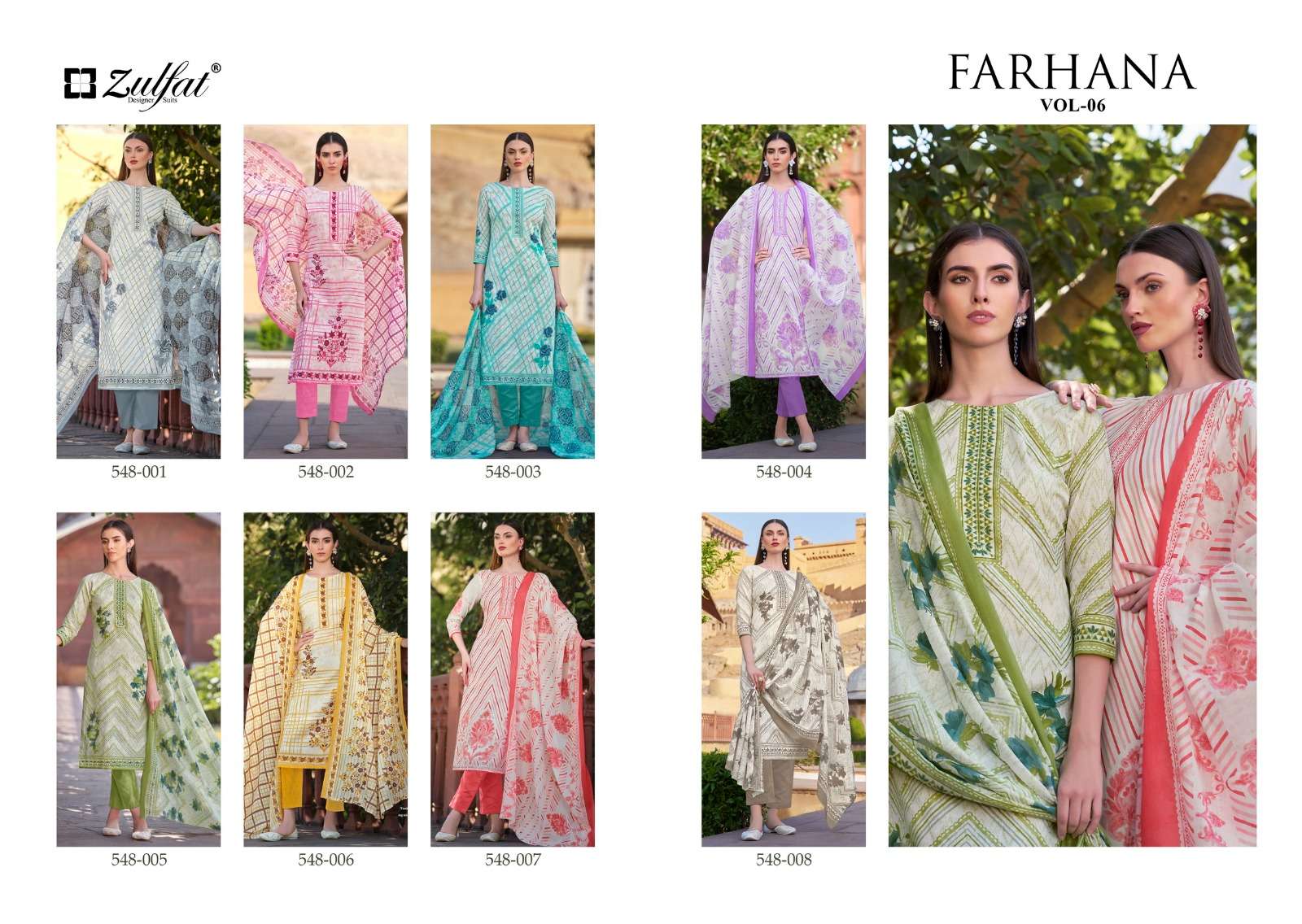 ZULFAT DESIGNER SUITS FARHANA VOL 6 