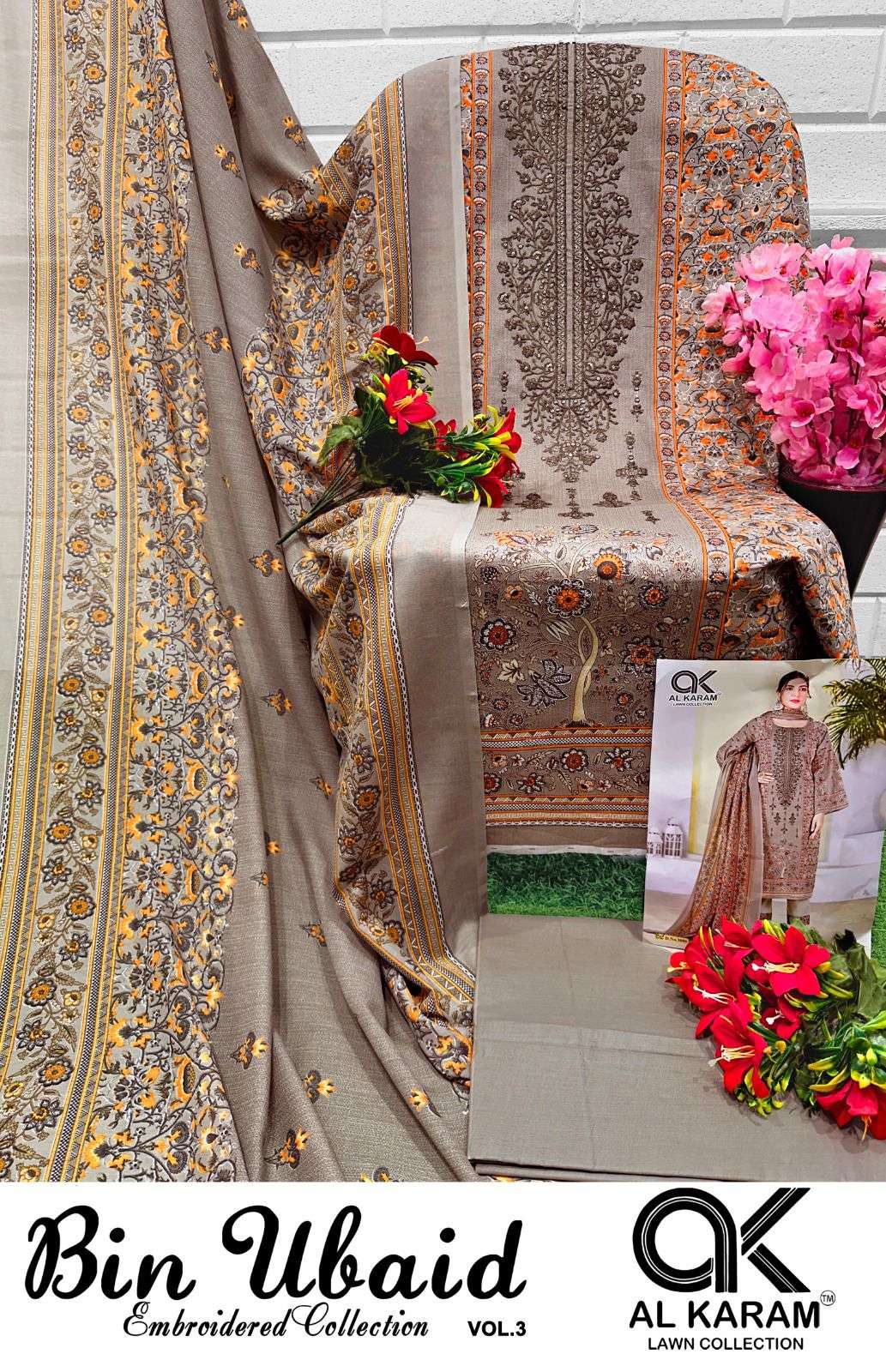 AL KARAM BIN UBAID EMBROIDERED COLLECTION VOL 3 