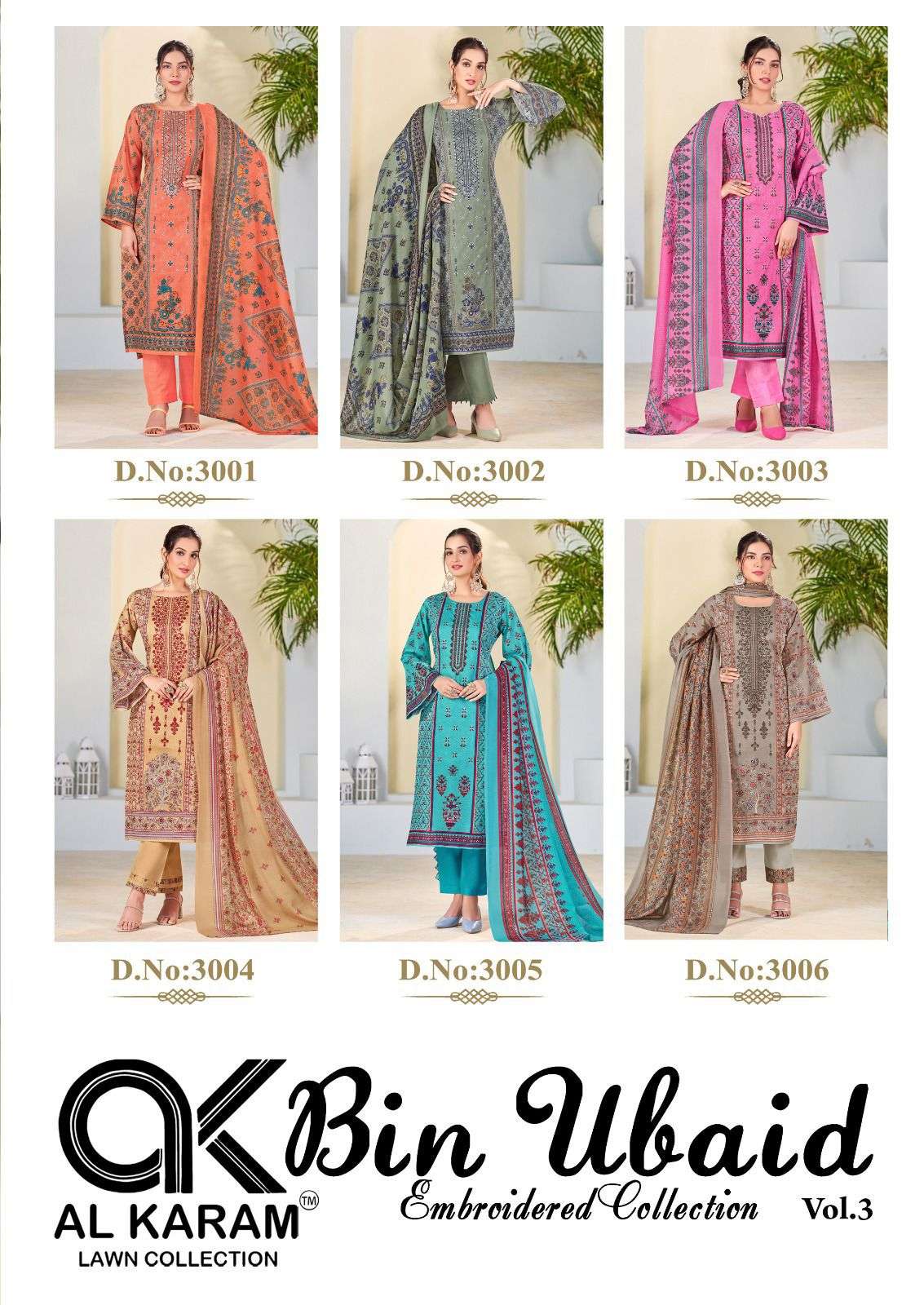 AL KARAM BIN UBAID EMBROIDERED COLLECTION VOL 3 