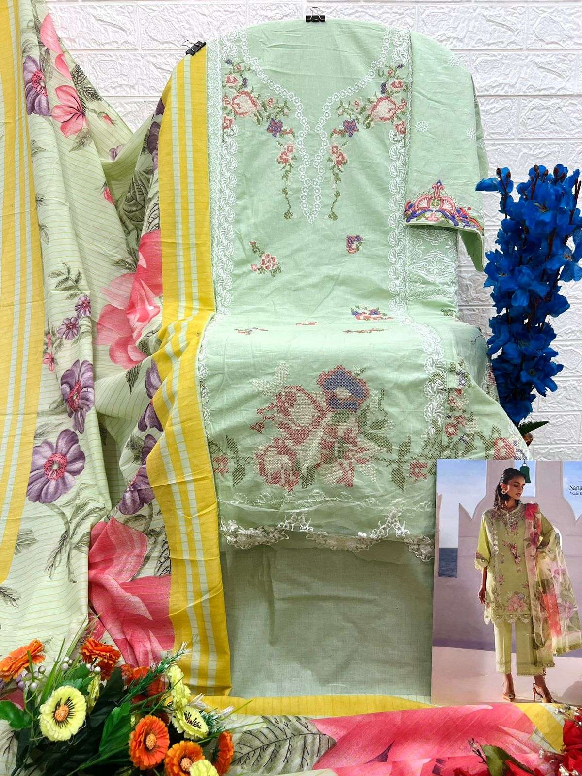 DEEPSY SUITS SANA SAFINAZ MUZLIN EMBROIDERED 24